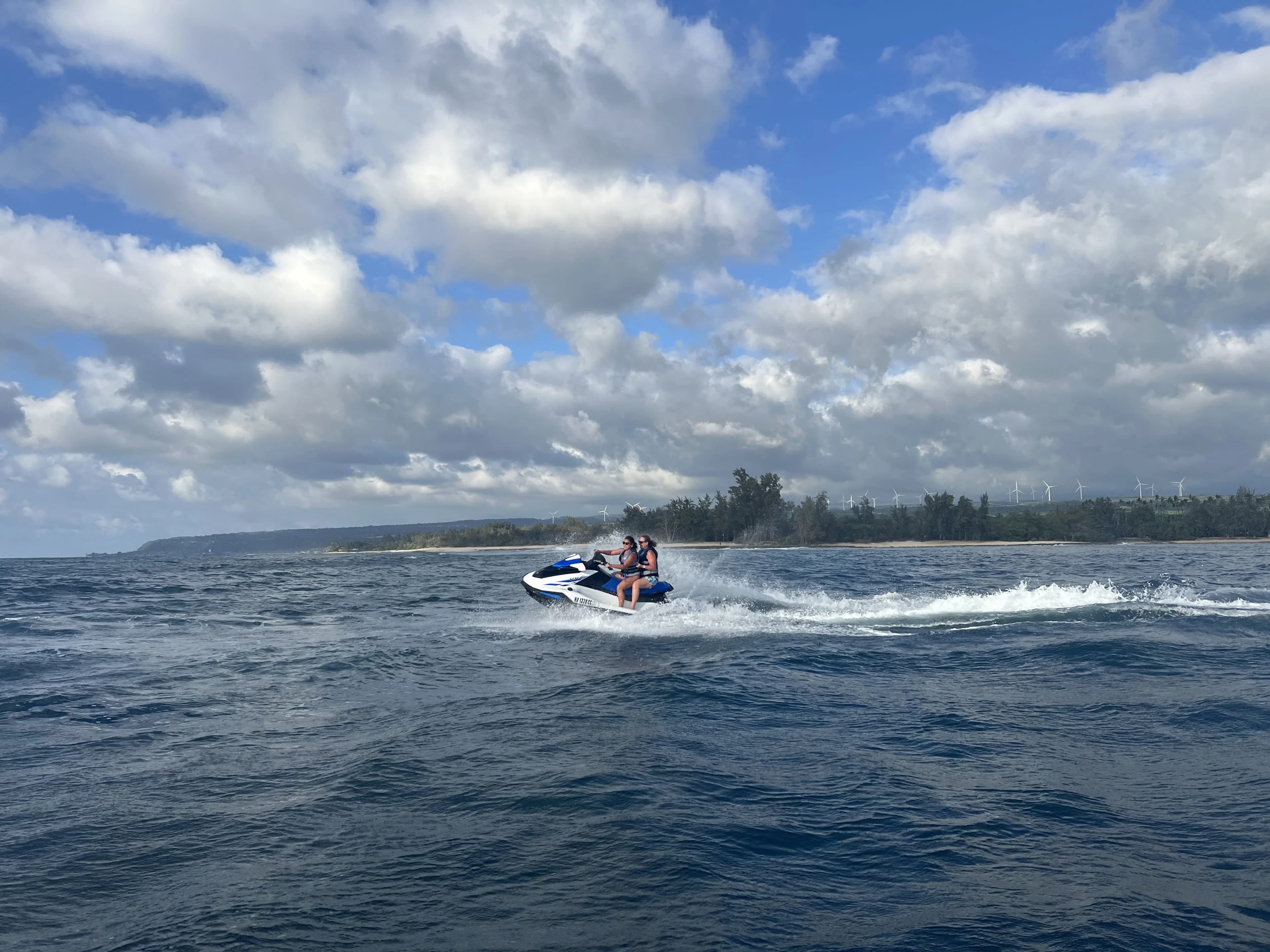 Family out on a watercraft adventure