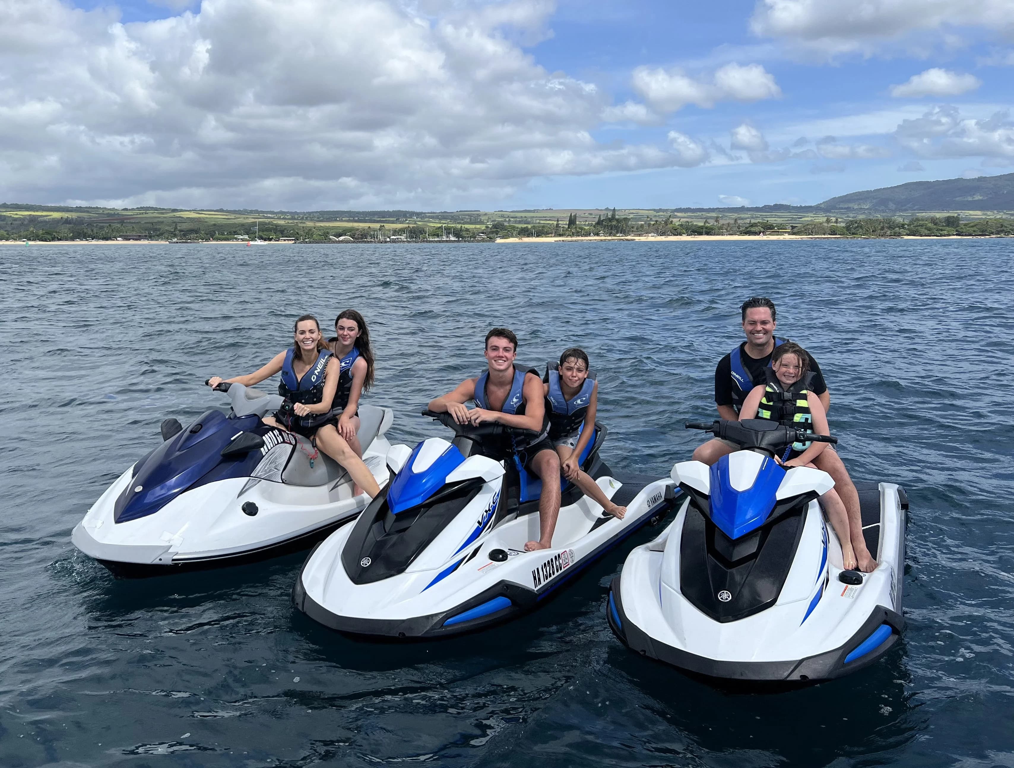 Scenic ocean views from a jet ski